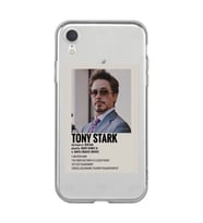 Iphone XR Uyumlu Tony Stark Robert Downey JR. Desenli Şeffaf Telefon Kılıfı