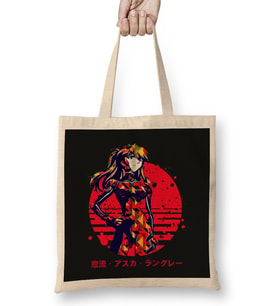 Asuka Langley Sohryu Evangelion Bez Çanta Uzun Saplı