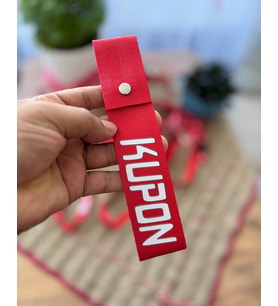 Kupon Tasarımlı, Kırmızı Renk Yüksek Kalite Tampon & Çeki ipi