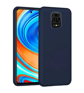 Xiaomi Redmi Note 9 Pro İçi Kadife Silikon Kılıf Lacivert