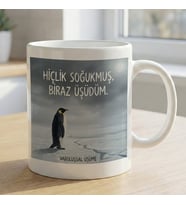 BK Gift Nihilist Penguen Beyaz Kupa Bardak -7, Ofis ve Hediye Kupası, Arkadaşa Hediye