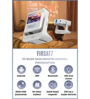 F3 Buds Taşınabilir Ekranlı Projektör, Android, WiFi, HDMI ve USB destekli