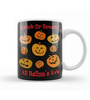 Trick Or Treat All Hallows Eve Kupa Bardak Porselen