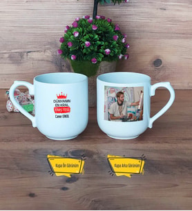 Enişteye Hediye Kupa Bardak Oval Fotoğraflı Enişteye Doğum Günü Hediyesi