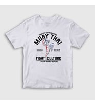 Presmono Unisex Çocuk Beyaz Fight Culture Mma Ufc Muay Thai T-Shirt 452319tt (Beyaz)