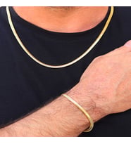925 Ayar Gümüş Gold Kaplama Yılan Derisi Model Ezme Zincir Kolye ve Bileklik kombini 201024152