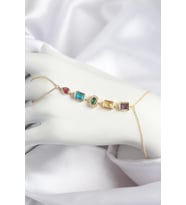 Pirinç Renkli Zirkon Taşlı Model Gold Renk Şahmeran