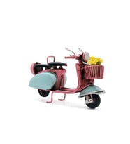 Dekoratif Metal Scooter Önü Sepetli