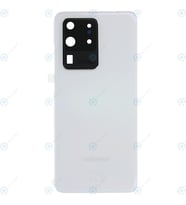 BYR Samsung Galaxy S20 Ultra Uyumlu Arka Pil Kapağı LENS HARİÇ SM-G988F (Beyaz)