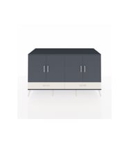 Kronos Konsol 6 Raflı 2 Çekmeceli 4 Kapaklı 176x59x99 Antrasit-Antrasit/Aytaşı