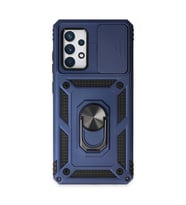 Samsung Galaxy A52 Kılıf Pars Lens Yüzüklü Silikon - Lacivert