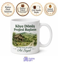 Köye Dönüş Projesi Başlasın Beyaz Yakalı İsyan Kupası Hediye Bardak