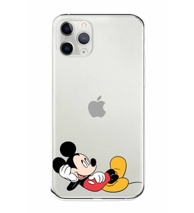 Apple iPhone 11 Pro Max Uyumlu Kamera Korumalı Tıpalı Kapak Mickey Mouse TasarımlıŞeffaf Kılıf