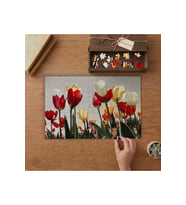 Rengarenk Çiçekler - Çiçek Bahçesi Tasarımı 240 parça Ahşap Puzzle Ahşap Kutuda MP04880