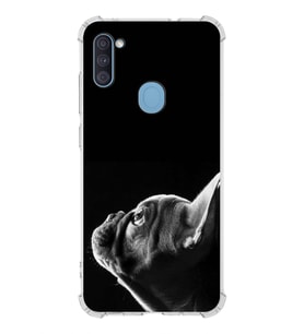 PrintiFy Samsung Galaxy A11 Uyumlu Köpek 1 Baskılı Şeffaf Köşe Korumalı Antişok Kılıf