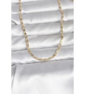 CM 14K Gold Renk Çizgi Lazer Model 60 cm Kadın Kolye TJ-BKO10982
