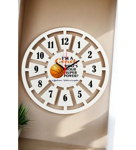 Coach Duvar Saati 40cm (Beyaz)