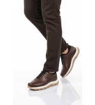 Ayakmod Premium Kahve Hakiki Deri Erkek Casual Ayakkabı 2253 M