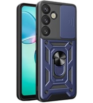 Newface Samsung Galaxy S25 Kılıf Pars Lens Yüzüklü Silikon - Lacivert