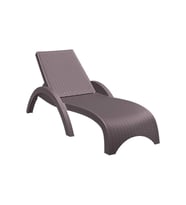 Omnipazar TRK-860 Siesta Fiji Rattan Desenli Ayarlanabilir Lüks Şezlong
