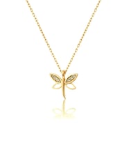 Yusufçuk Model Minimal 14K Gold Kaplama Kadın Kolye (Altın)