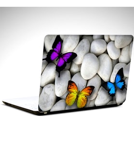 Renkli Kelebekler Laptop Sticker 13 İnch (34X24CM)