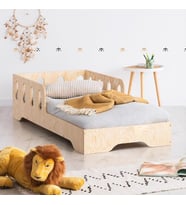 Montessori Yatak Korumalıklı Ahşap Karyola Çocuk ve Bebek Odası