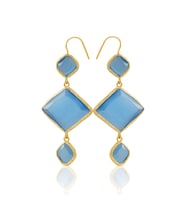 Kadir Jewellery 22 Ayar Altın Kaplama Kadın Sallantılı Küpe -El İşçiliği Ve Hipoalerjenik Küpe
