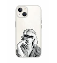 Iphone 14 Plus Uyumlu Marilyn Monroe Desenli Şeffaf Telefon Kılıfı
