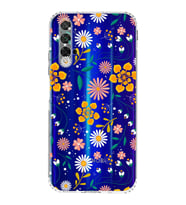 Huawei Honor 20 Uyumlu Kamera korumalı Kapak Çiçek Tasarımlı Şeffaf Kılıf