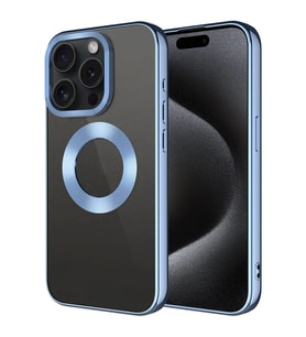 Apple iPhone 15 Pro Max Kılıf Tek Kamera Çerçeveli Logo Gösteren Zore Omega Kapak