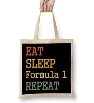 Eat Sleep Formula 1 Repeat Red 01 Bez Çanta Uzun Saplı