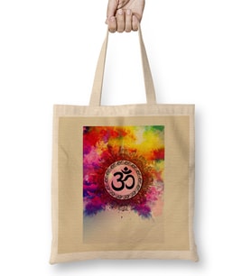 Ohm Om Symbol Bez Çanta Uzun Saplı