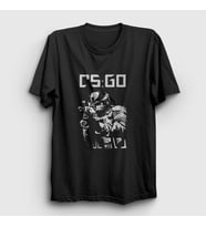 Presmono Unisex Siyah Sniper Oyun Counter Strike Cs Go T-Shirt 327097tt