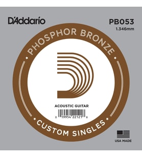 Daddario PB053 Akustik Gitar Tek Tel  Phosphor Bronze