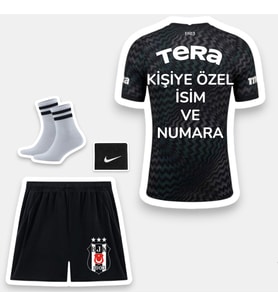 Kişiye Özel Baskılı Kaleci Bêşiktaş 26-27 Yeni Sezon Çocuk Futbol Forması - 4'lü Set