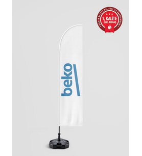 Beko Logolu Yelken Bayrak Set - Raşel Kumaş 1. Kalite