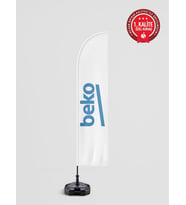 Beko Logolu Yelken Bayrak Set - Raşel Kumaş 1. Kalite