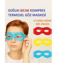 Termojel Göz Maskesi ''3 ADET'', Sıcak ve Soğuk Göz Maskesi, Göz Altı Torbası Şişlik Giderici. Yorgunluk Azaltıcı Göz Maskesi, Baş Ağrısı, Stres Azaltıcı Soğuk Kompres Göz Maskesi