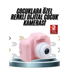 Çocuklara Özel Fotoğraf Ve Video Çeken Mini Çok Renkli Fotoğraf Makinesi