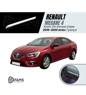 Renault Megane 4 Krom Ön Konsol Çıtası 2016-2020 Arası P. Çelik Taşlı