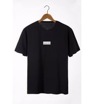 Erkek Siyah Terapi Men Baskılı Bisiklet Yaka Oversize T-Shirt 22Y-3400762-5