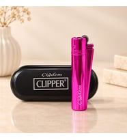 kişiye Özel fuşya renk Clipper Marka çakmak hediyezin
