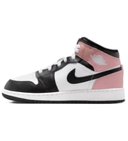 Nike Air Jordan 1 MID Leather Unisex Sneaker Hakiki Deri Bilekli Günlük Spor Ayakkabı Siyah-Beyaz