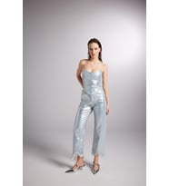 Markano Glossy Jean Pantolon Mavi