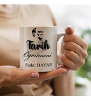Tarih Öğretmenine Özel Öğretmenler Günü Hediyesi Kupa Bardak