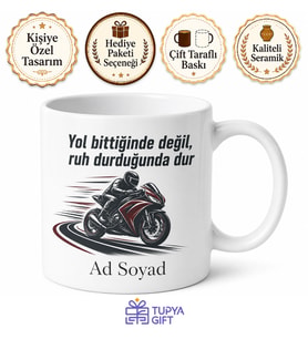 Motor Tutkunlarına Baskılı Kupa Bardak Hediye Özel Tasarım Porselen Mug