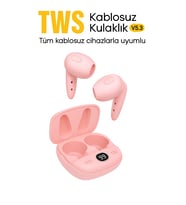 Pro 6plus Slikonsuz Kablosuz Bluetooth Kulaklık (Pudra Pembe)