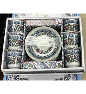 OSMANLI DESENLİ 6 LI KAHVE FİNCAN TAKIMI