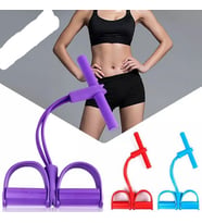 Body Trimmer 4 Lastikli Egzersiz Aleti El Ayak Direnç Yayı Lastiği Spor Vücut Karın Kondisyon Lastik